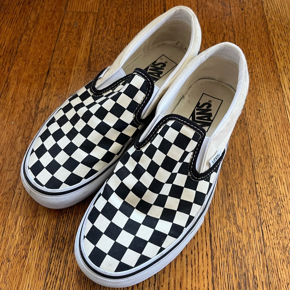 Black and white checkered vans